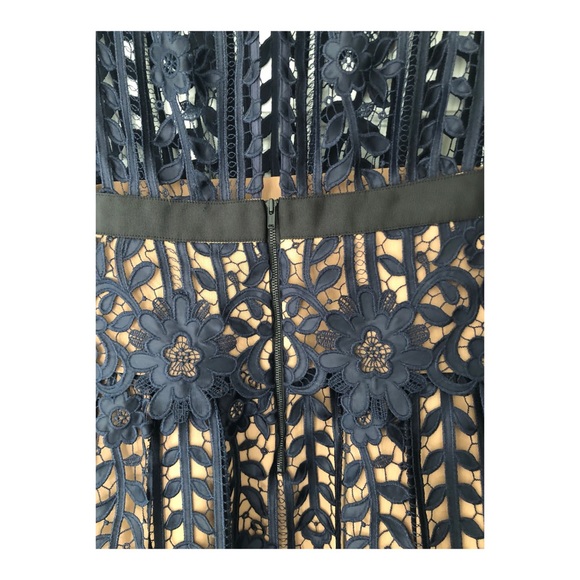 Self-Portrait Navy Lace Dress - Picture 6 of 7